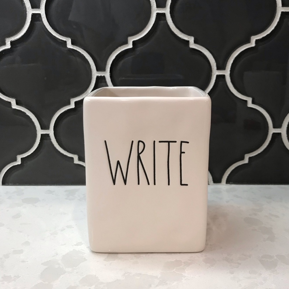 Rae Dunn WRITE Pencil Holder - Picture 1 of 3